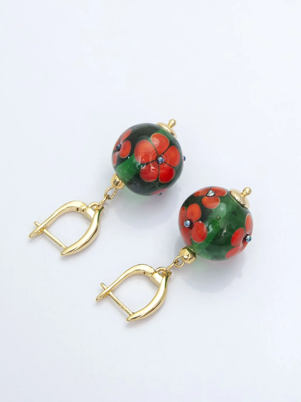 Серьги из муранского стекла. Ручной работы.
